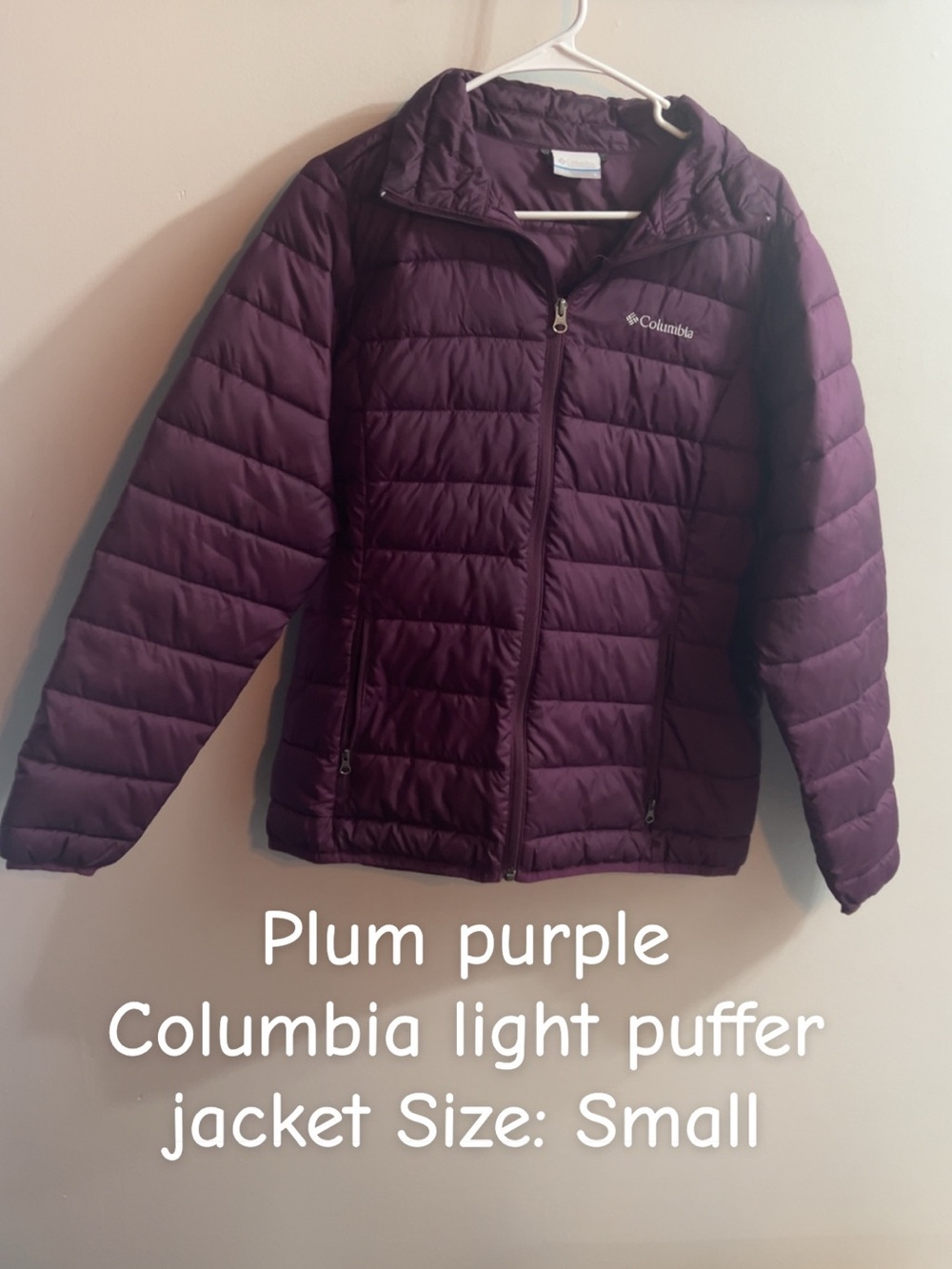 Columbia Plum Purple Women's Light Puffer Jacket